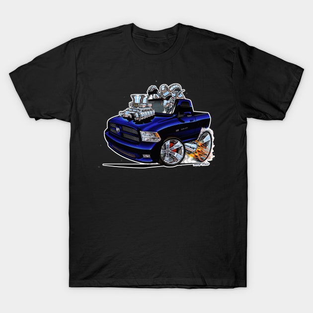 Dodge RAM Dark Blue Truck T-Shirt by vincecrain